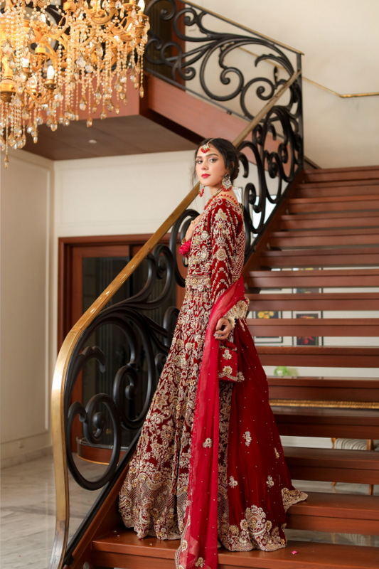 Red Velvet Crimson Lehnga