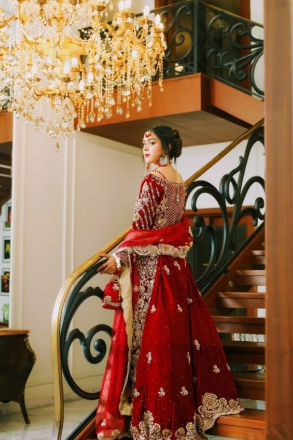 Red Velvet Crimson Lehnga