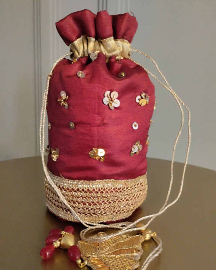 Rose Maroon pouch