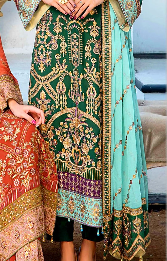 Embroided shaffon 3piece