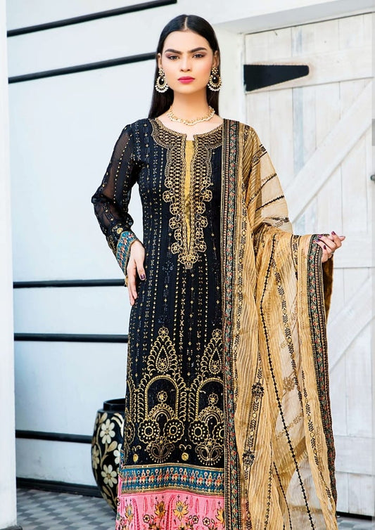 Embroided Shaffon 3 piece