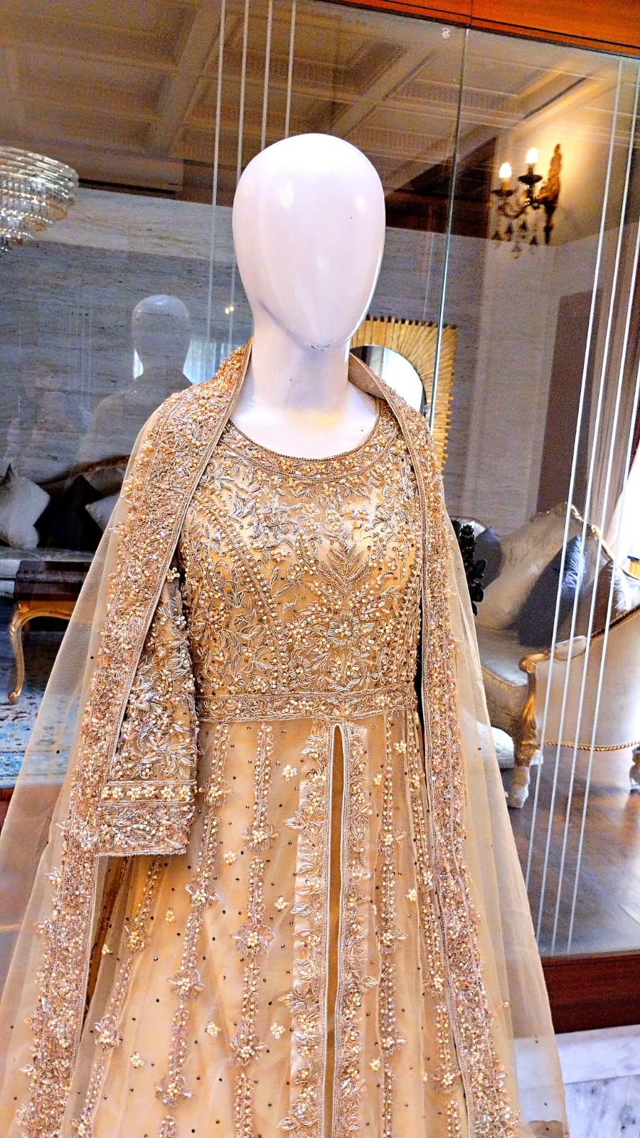 Maroon Open Gown Peshwas