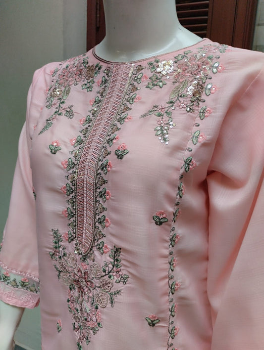 Embroided Stitched 3 piece
